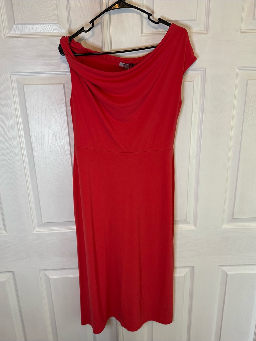 NWT Old Navy The Occasion One Shoulder Midi Dress Small Bright Coral